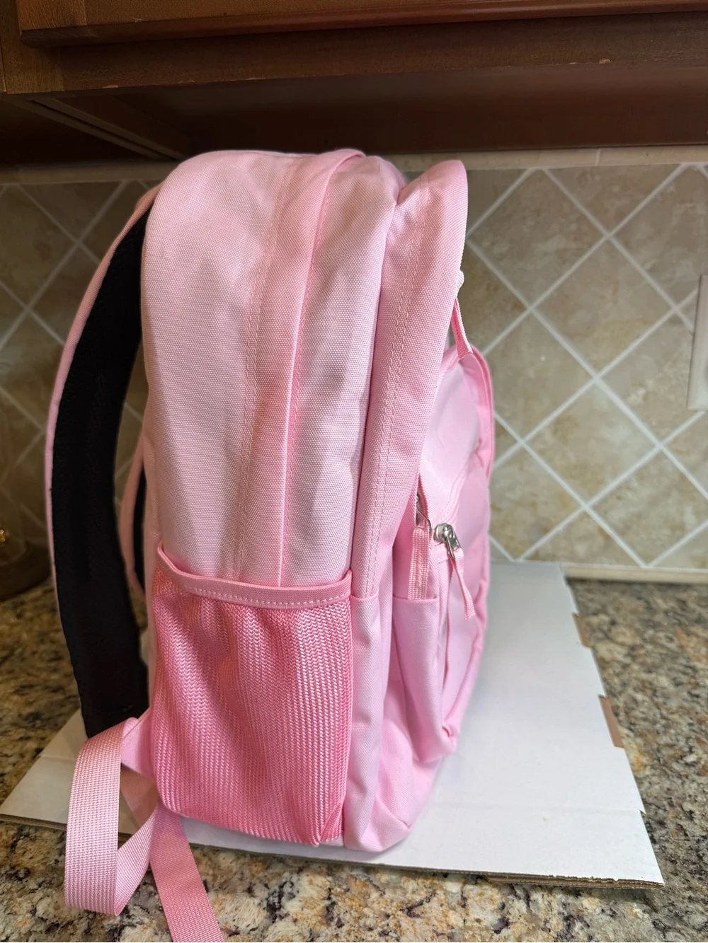 Absho Pink Backpack School Travel Book Bag Water-Resistant Durable 16-inch